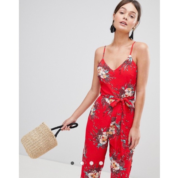 parisian Pants - ASOS Parisian Floral Cami Jumpsuit